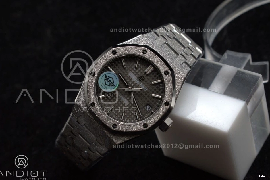 Unique Dial APSF 1:1 1031 Clone Oak SA3120 37mm Grey Bracelet Super Best 15454 SS Royal Frosted on SS Edition Textured 0706